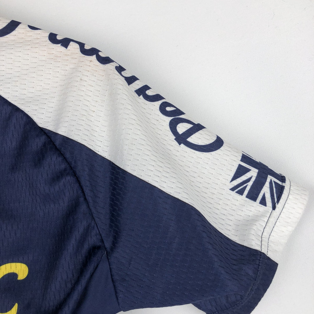 Pearson Union Jack Short-Sleeve Cycling Shirt, Women's Size M (Equivalent), Vintage polyester navy blue type Vintage Second Hand