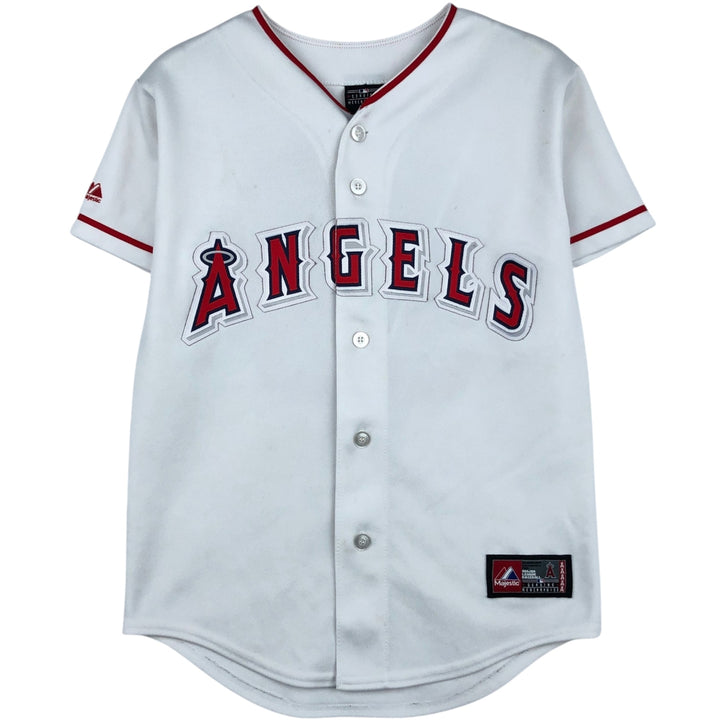 ~2000'S Majestic MLB Los Angeles Angels Game Shirt Baseball Shirt Made in USA Women's Size S polyester white type Vintage Second Hand