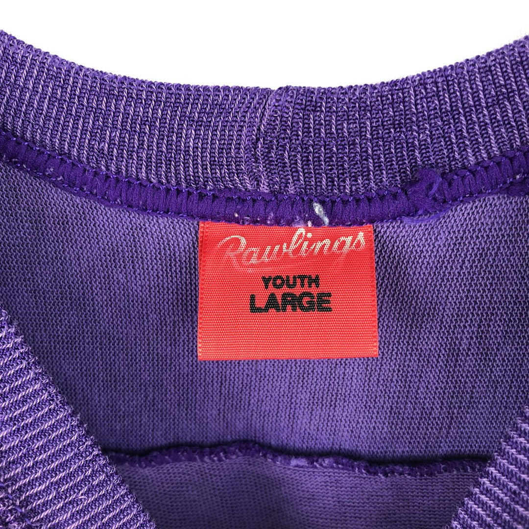 90'S Rawlings NFL Minnesota Vikings 3/4 Sleeve Sports Print T-Shirt, Women's Size S (Equivalent), Vintage unclear purple type Vintage Second Hand