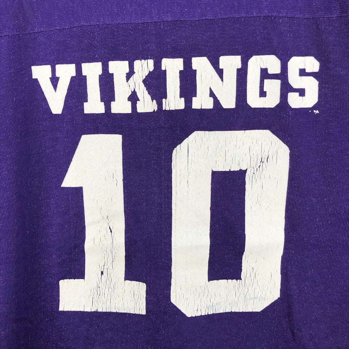 90'S Rawlings NFL Minnesota Vikings 3/4 Sleeve Sports Print T-Shirt, Women's Size S (Equivalent), Vintage unclear purple type Vintage Second Hand