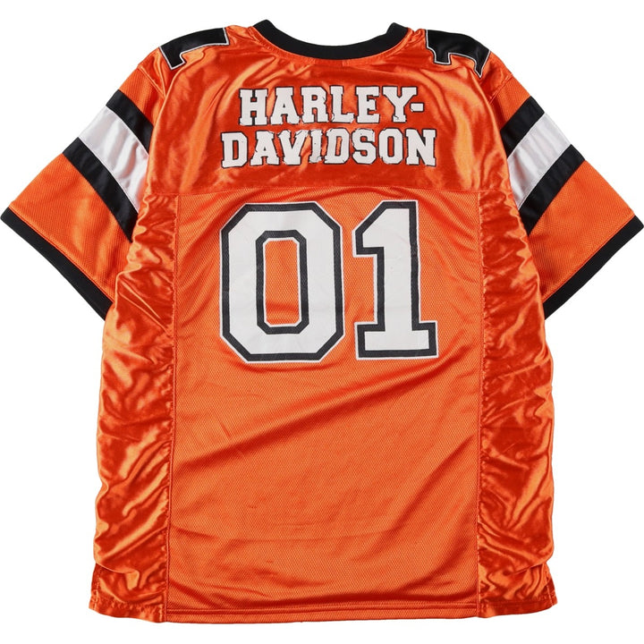 Harley-Davidson V-neck Mesh Game Shirt, Women's Size XL (approx.) polyester orange type Vintage Second Hand