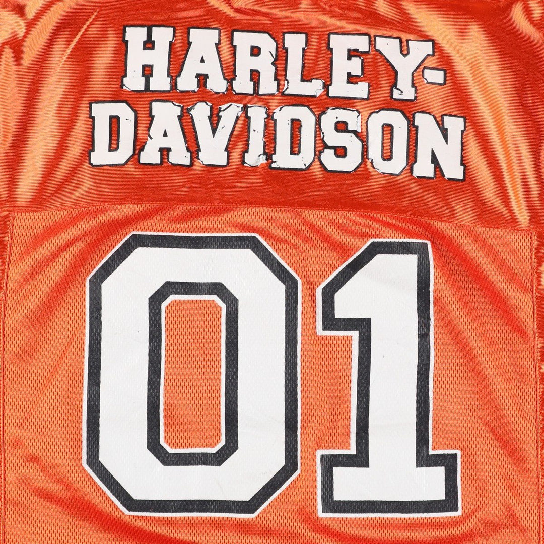Harley-Davidson V-neck Mesh Game Shirt, Women's Size XL (approx.) polyester orange type Vintage Second Hand