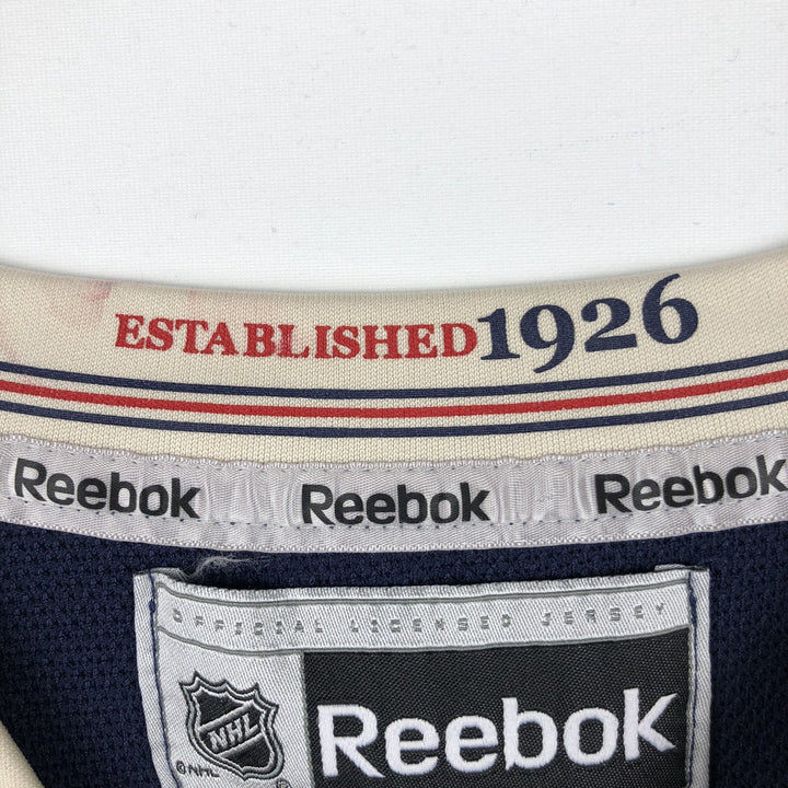 Reebok NHL New York Rangers 3/4 Sleeve Lace-Up Game Shirt Hockey Shirt Women's Size M (approx.) polyester navy blue type Vintage Second Hand