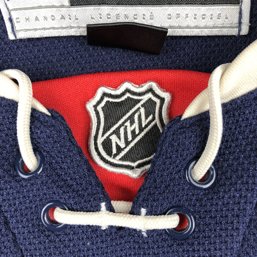 Reebok NHL New York Rangers 3/4 Sleeve Lace-Up Game Shirt Hockey Shirt Women's Size M (approx.) polyester navy blue type Vintage Second Hand