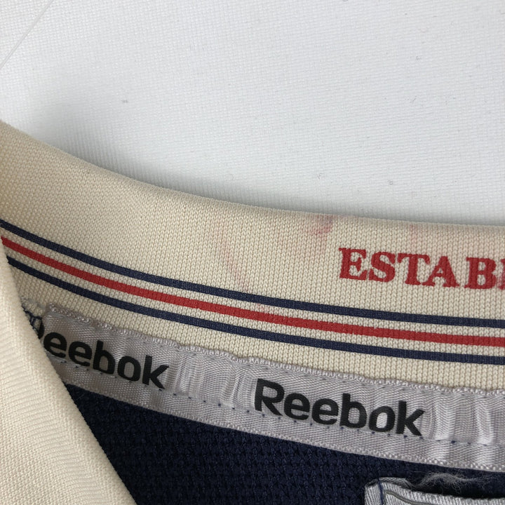 Reebok NHL New York Rangers 3/4 Sleeve Lace-Up Game Shirt Hockey Shirt Women's Size M (approx.) polyester navy blue type Vintage Second Hand