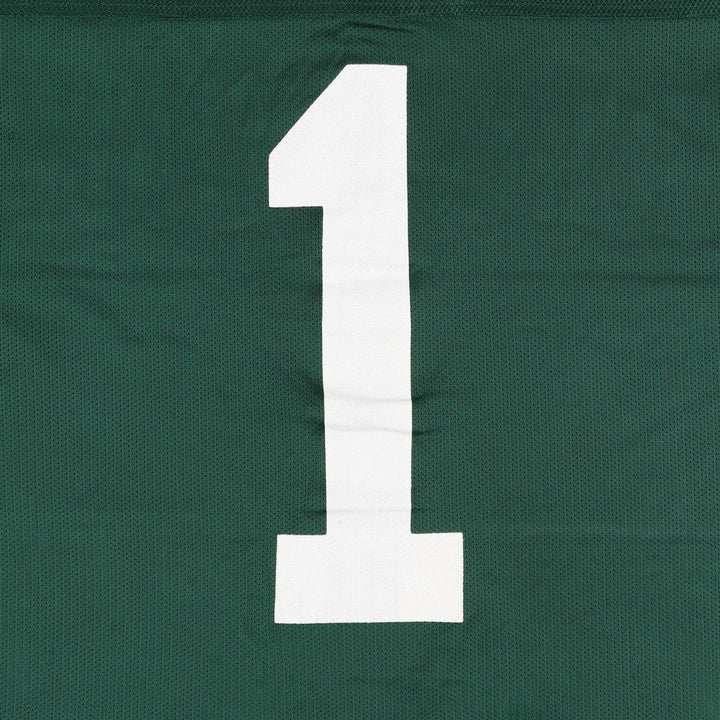 Champion MICHIGAN STATE College V-Neck 3/4 Sleeve Mesh Game Shirt, Made in USA, Women's Size M (approx.) Nylon green type Vintage Second Hand