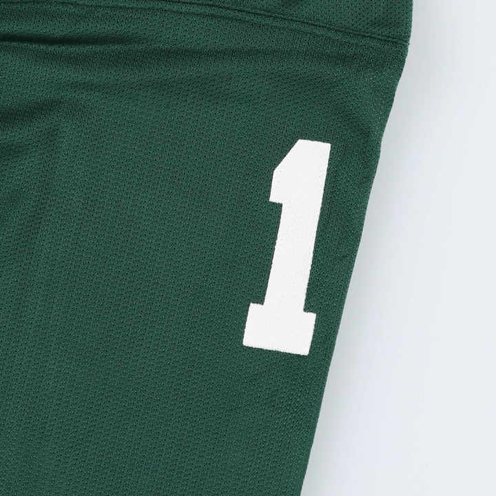 Champion MICHIGAN STATE College V-Neck 3/4 Sleeve Mesh Game Shirt, Made in USA, Women's Size M (approx.) Nylon green type Vintage Second Hand