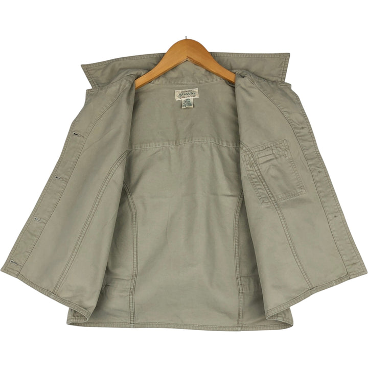 90s-00'S St. John's Bay cotton vest, women's size L (approx.), vintage. cotton Khaki type beige Vintage Second Hand