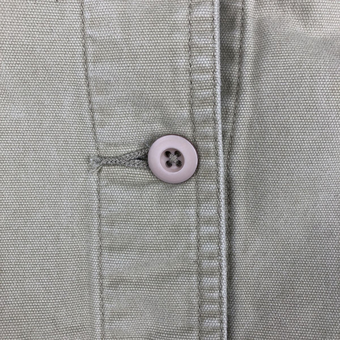 90s-00'S St. John's Bay cotton vest, women's size L (approx.), vintage. cotton Khaki type beige Vintage Second Hand