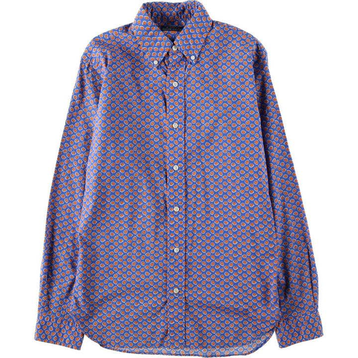 Ralph Lauren POLO RALPH LAUREN Floral Print Long-Sleeve Button-Down Shirt, Women's Size S (approx.) cotton blue type Vintage Second Hand