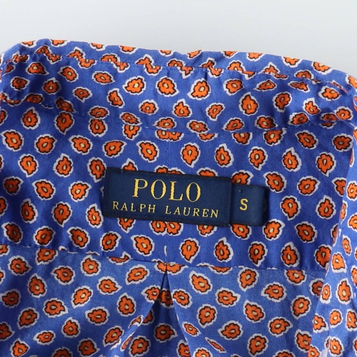 Ralph Lauren POLO RALPH LAUREN Floral Print Long-Sleeve Button-Down Shirt, Women's Size S (approx.) cotton blue type Vintage Second Hand