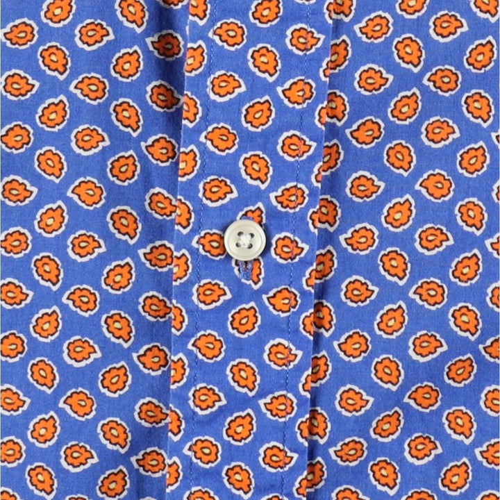 Ralph Lauren POLO RALPH LAUREN Floral Print Long-Sleeve Button-Down Shirt, Women's Size S (approx.) cotton blue type Vintage Second Hand