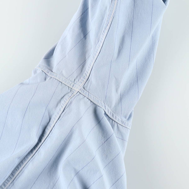 Ralph Lauren LRL LAUREN JEANS COMPANY Stand Collar Long Sleeve Cotton Stripe Shirt, Women's Size XL (approx.) cotton Blue type light blue Vintage Second Hand