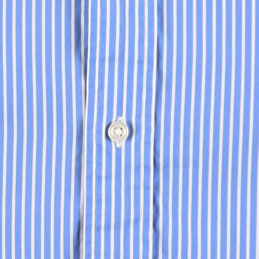 Ralph Lauren POLO by Ralph Lauren CUSTOM FIT DRESS SHIRT Long-sleeved cotton striped shirt, women's size L equivalent. cotton blue type Vintage Second Hand