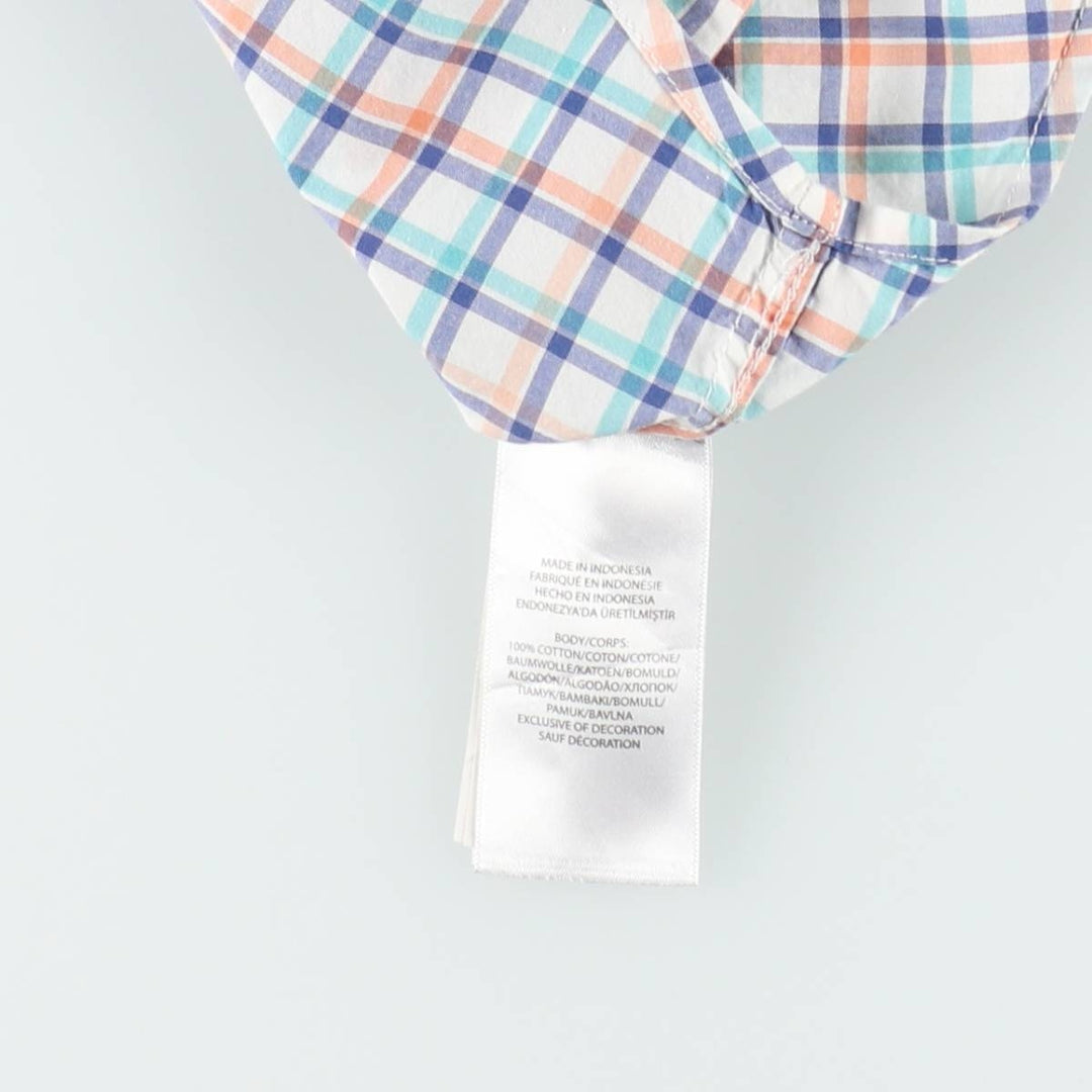 Ralph Lauren long-sleeved button-down check shirt, women's size XL. cotton white type Vintage Second Hand