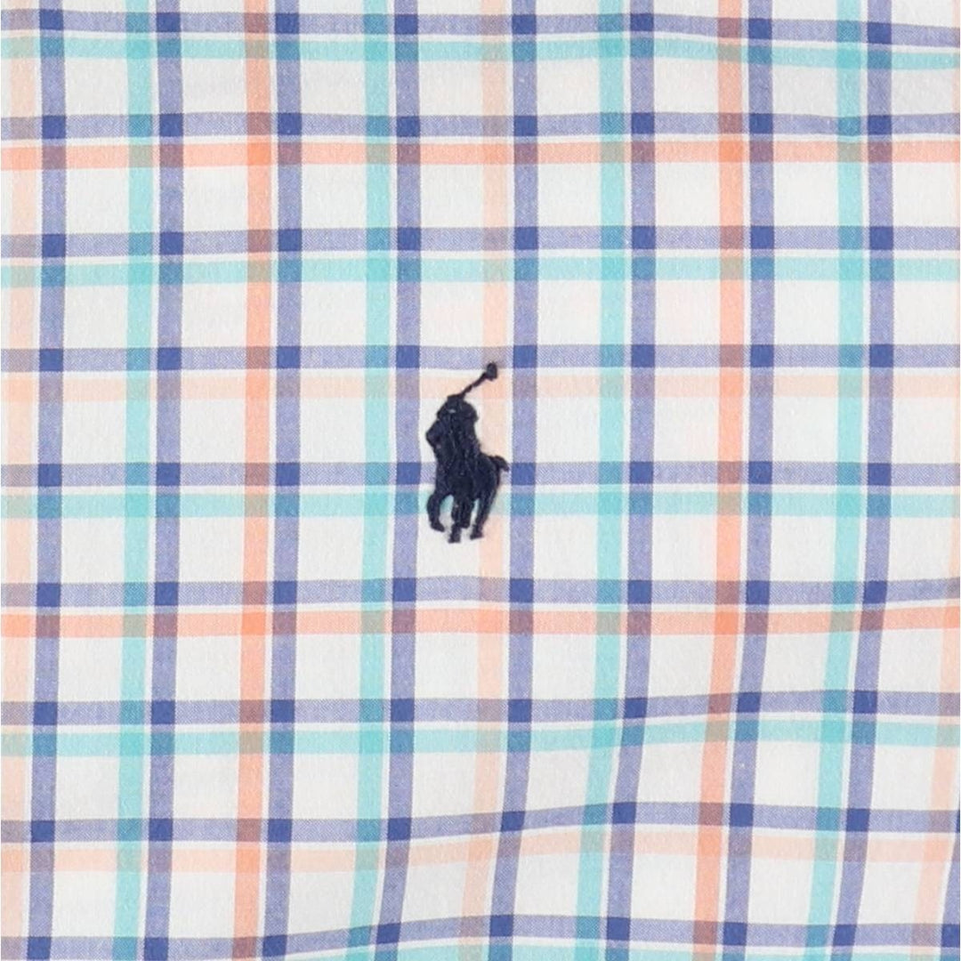 Ralph Lauren long-sleeved button-down check shirt, women's size XL. cotton white type Vintage Second Hand