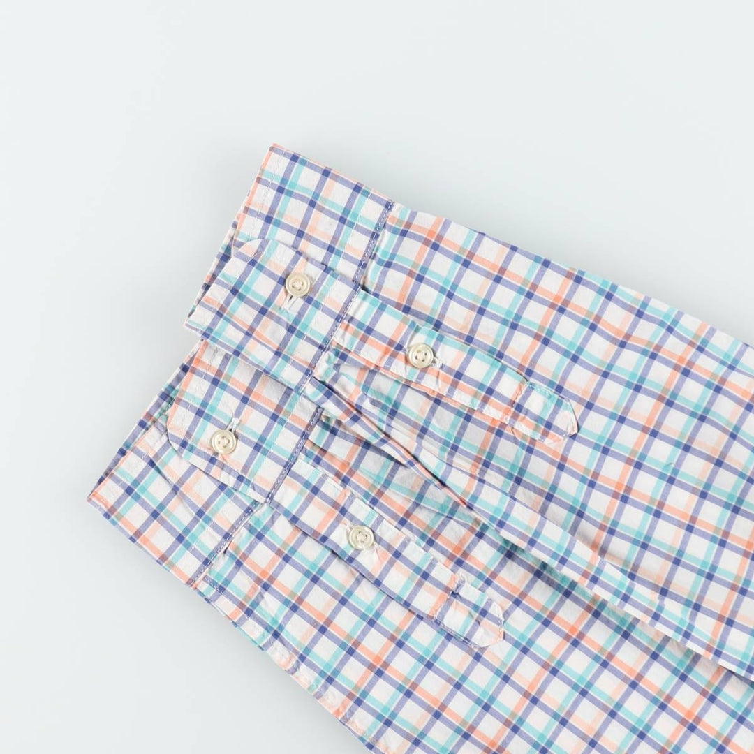 Ralph Lauren long-sleeved button-down check shirt, women's size XL. cotton white type Vintage Second Hand