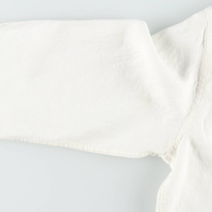 Ralph Lauren LAUREN Lauren long-sleeved linen shirt, women's size M linen white type Vintage Second Hand