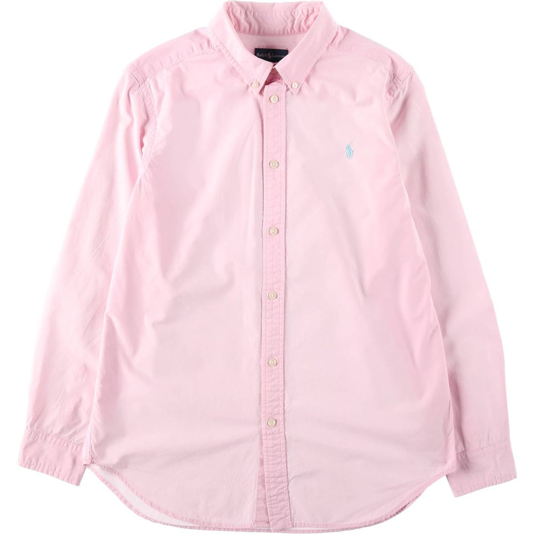 Ralph Lauren long-sleeved button-down shirt, women's size XL cotton pink type Vintage Second Hand