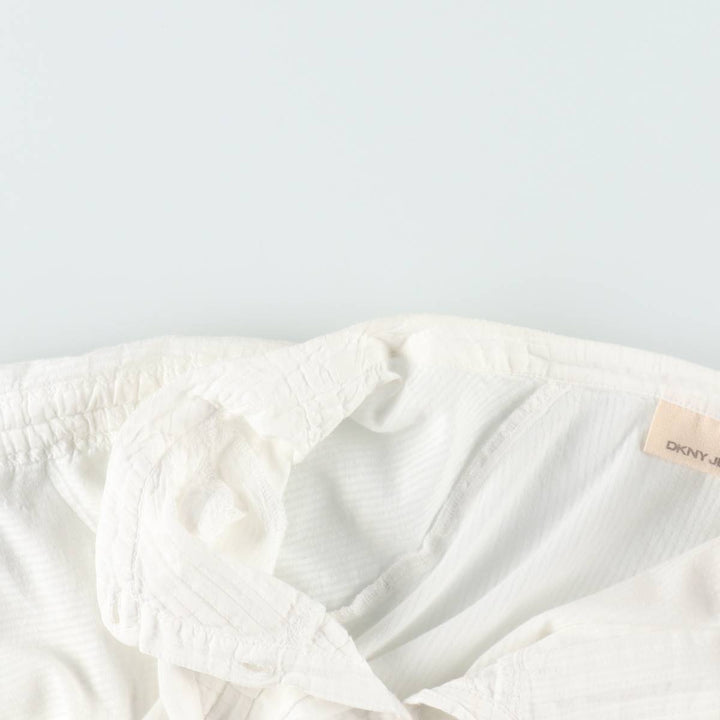 DKNY Jeans pullover blouse, five-quarter sleeve, women's size XS. cotton white type Vintage Second Hand
