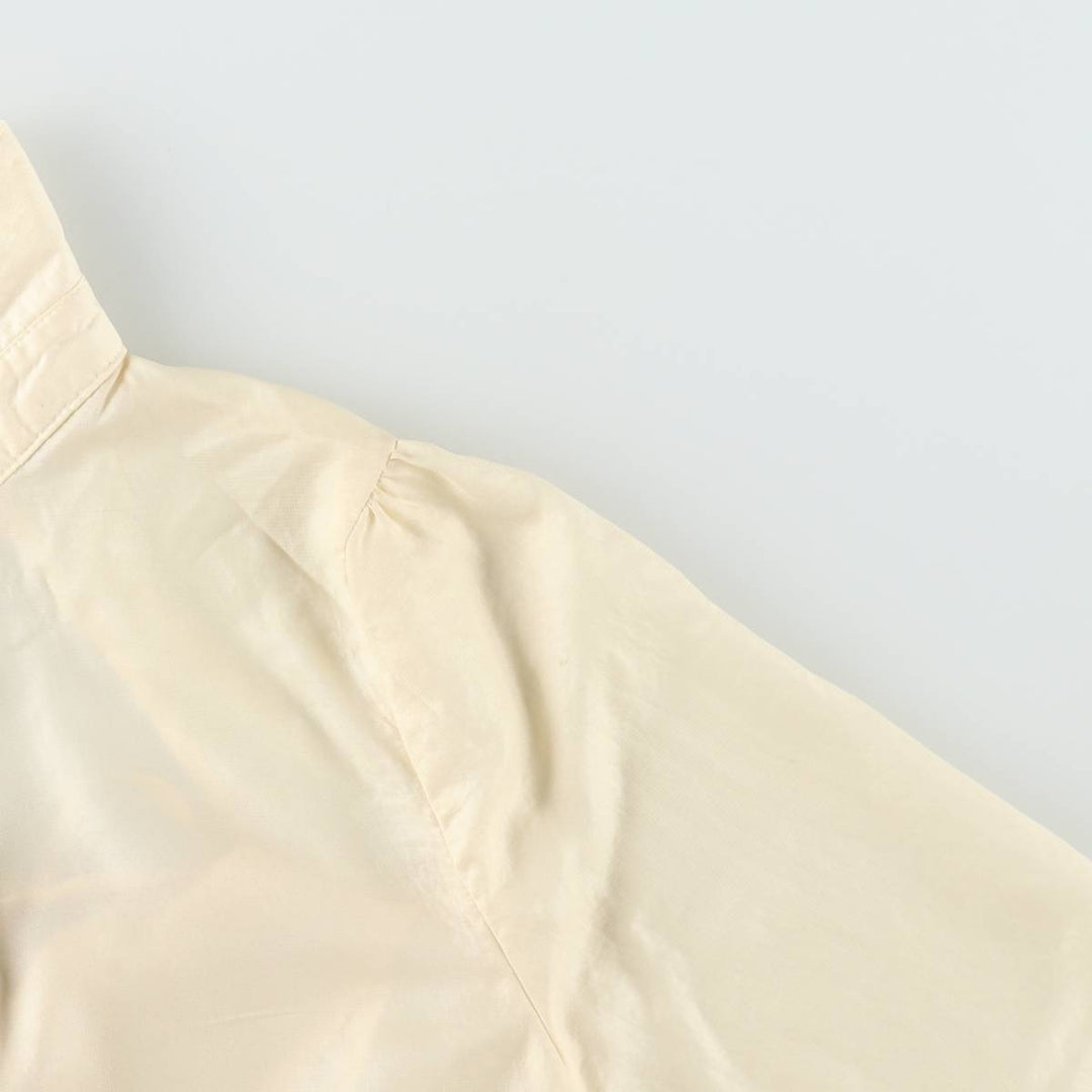 Charlotte Russe Backless Long-Sleeve Sheer Shirt (Women's Size XS) polyester ivory Vintage Second Hand