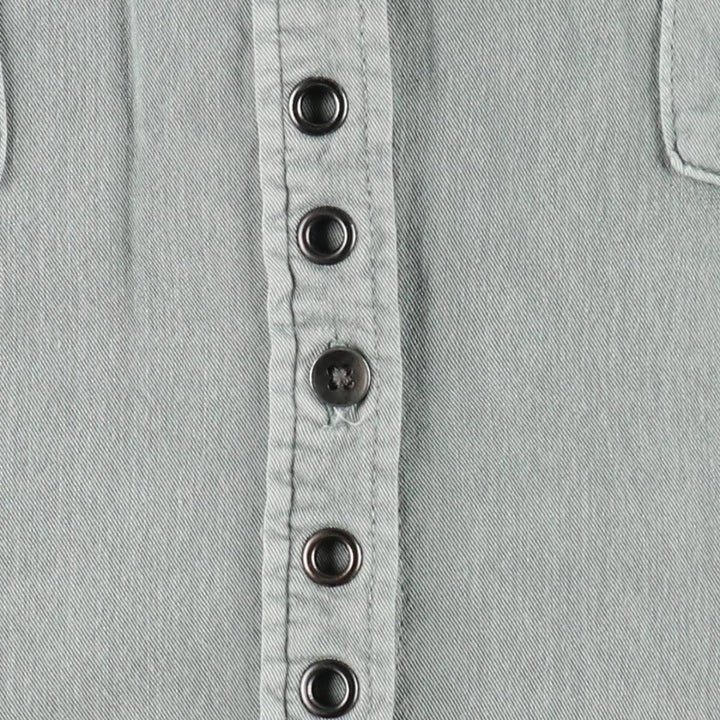 ROCK and REPUBLIC Front-opening vest with eyelets, women's size L (approx.) Rayon gray type Vintage Second Hand