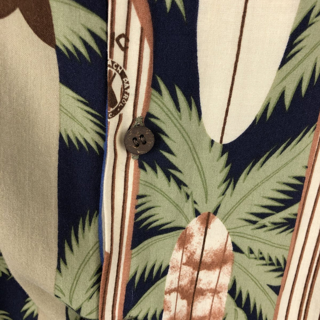 80s-90'S Reyn Spooner Diamond Head Tag All-Over Print Rayon Aloha Shirt, Women's Size M (Equivalent) Vintage Rayon navy blue type Vintage Second Hand