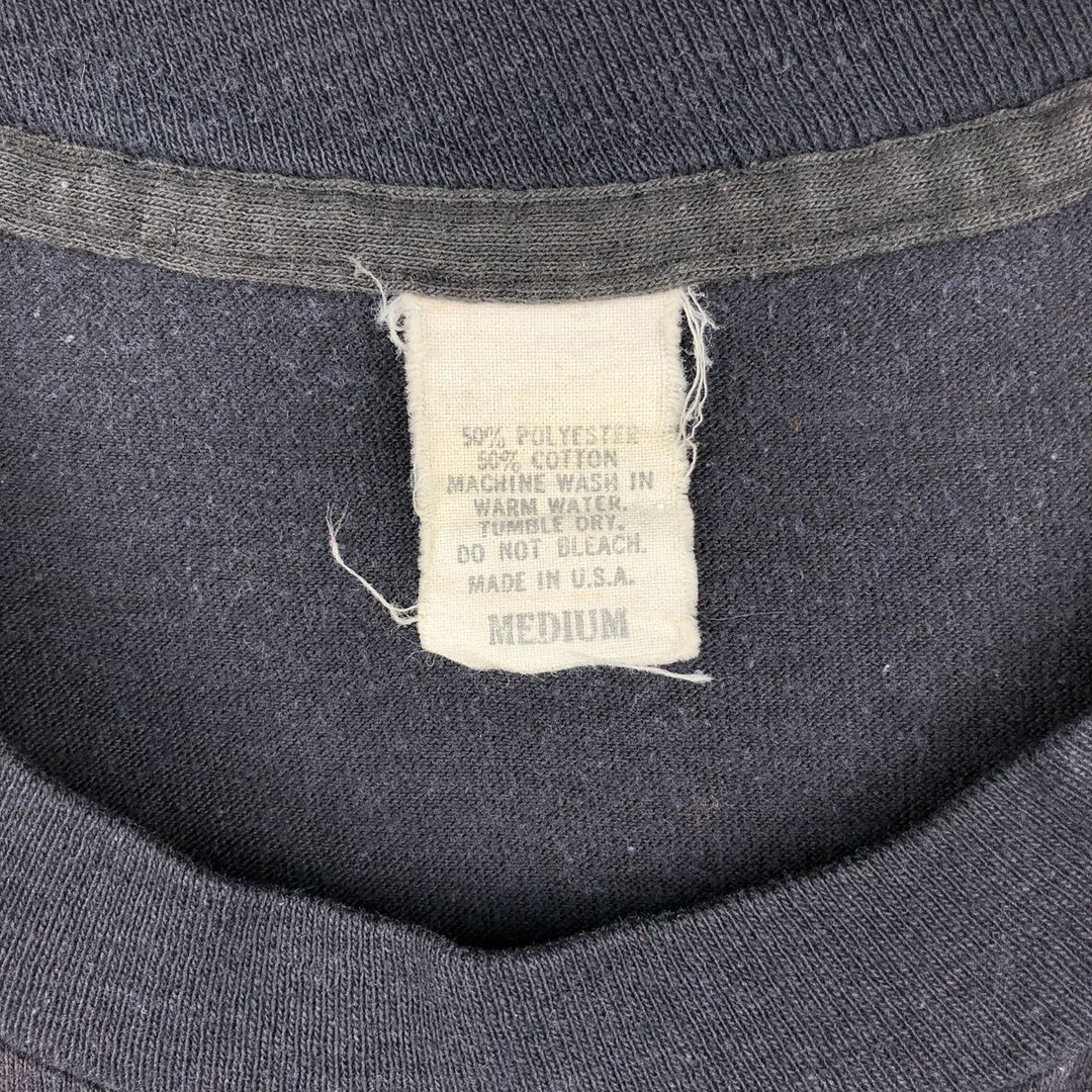 80'S Harley Rendezvous Motorcycle T-shirt, Made in USA, Women's Size M (approx.), Vintage cotton black type Vintage Second Hand