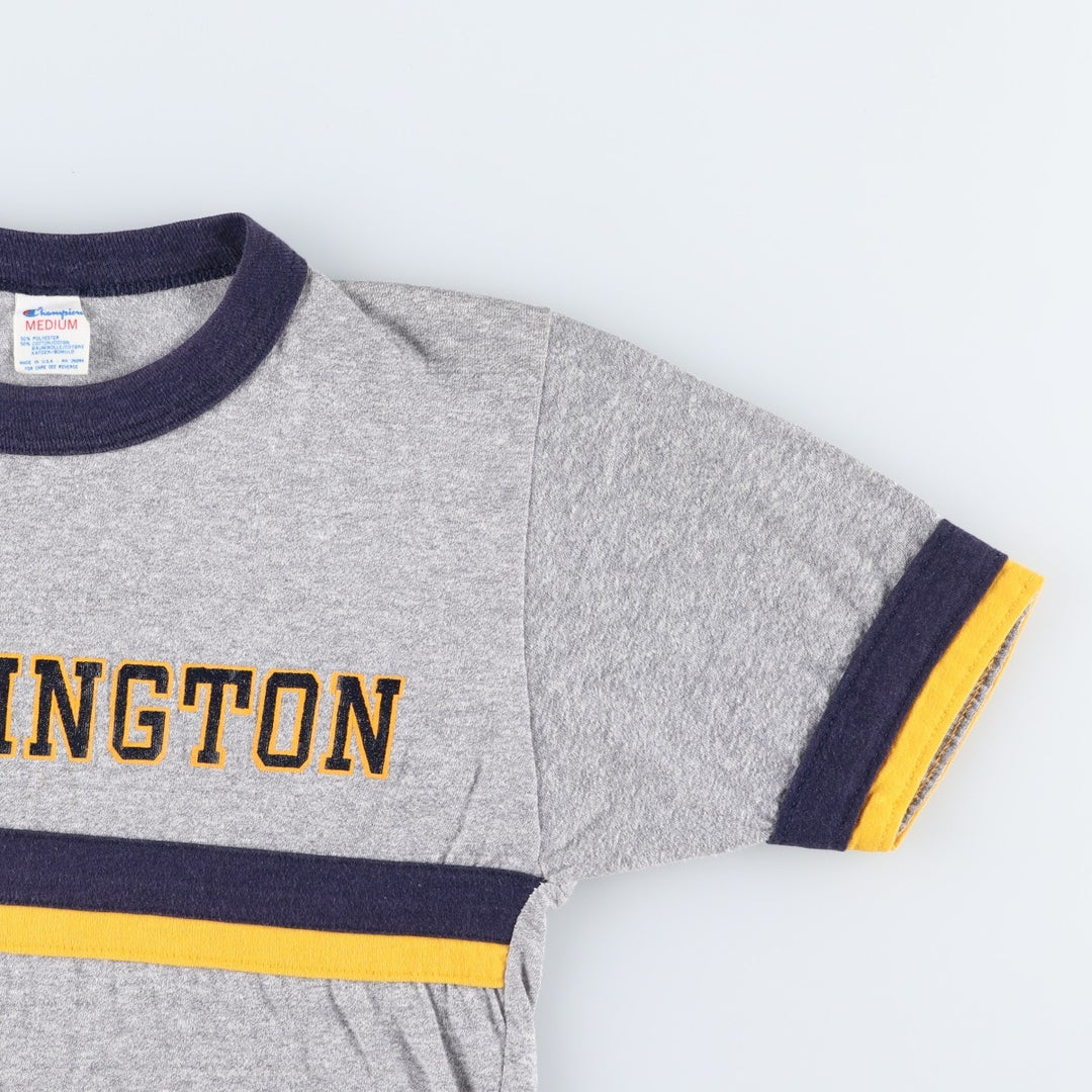 Vintage 1980'S Champion Trico Tag College T-shirt, Made in USA, Women's Size Small polyester gray type Vintage Second Hand