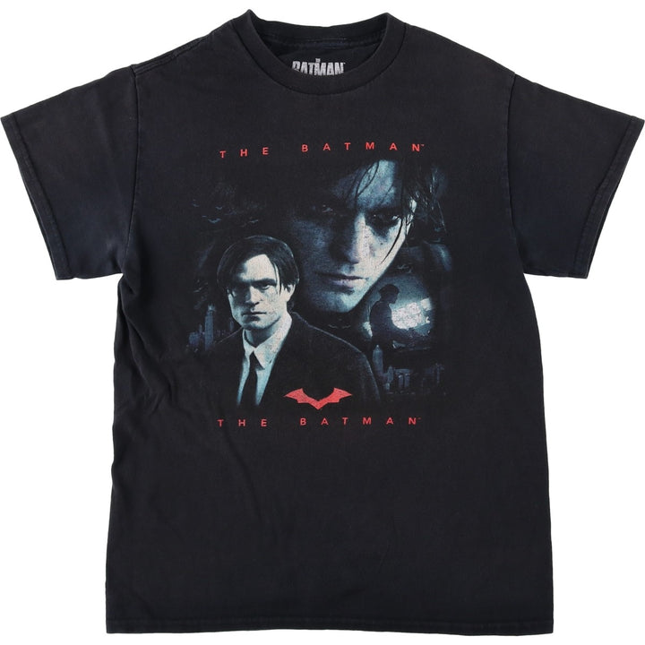THE BATMAN Movie T-Shirt (Women's Size S) cotton black type Vintage Second Hand
