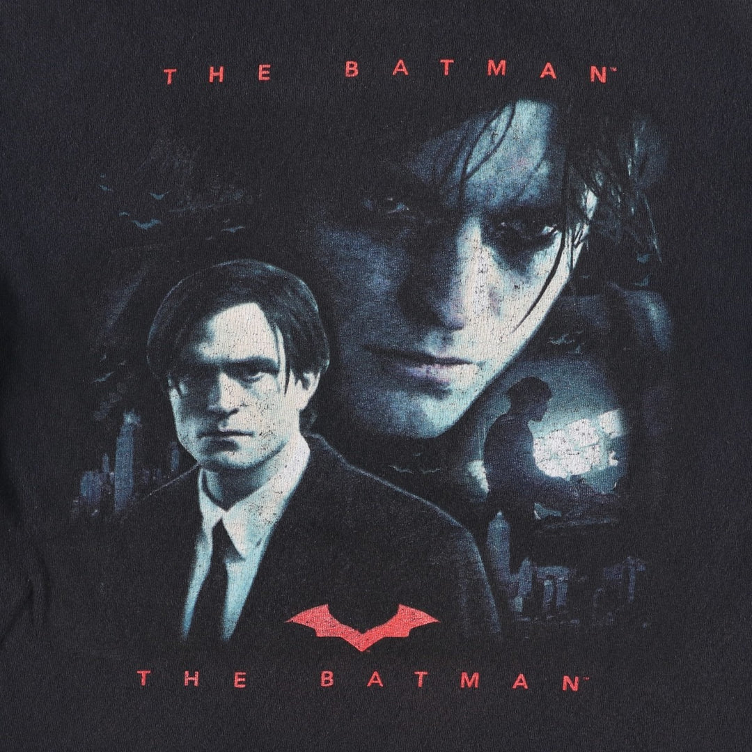 THE BATMAN Movie T-Shirt (Women's Size S) cotton black type Vintage Second Hand