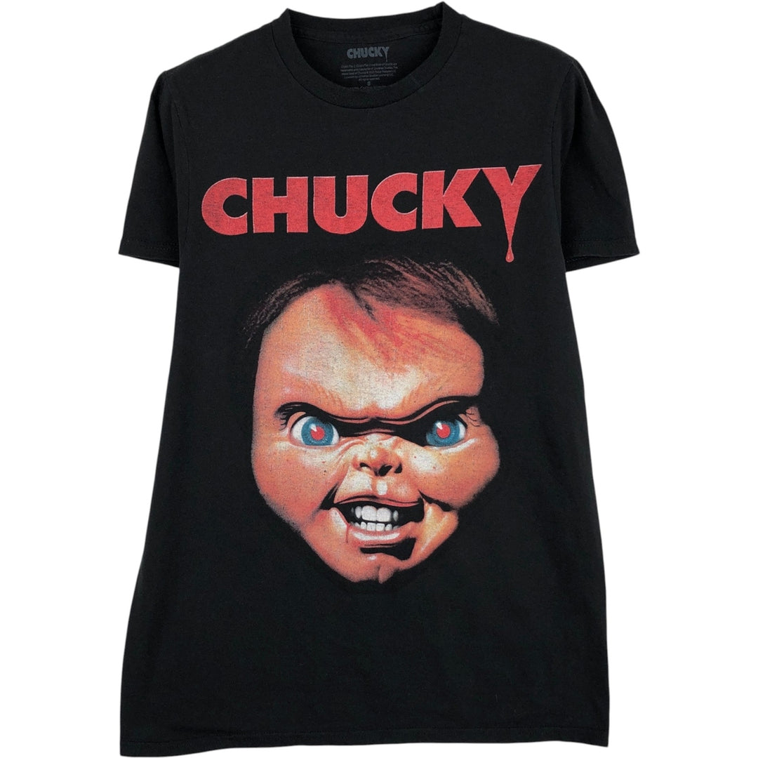 CHILD'S PLAY Chucky Movie T-Shirt (Women's Size S) cotton black type Vintage Second Hand