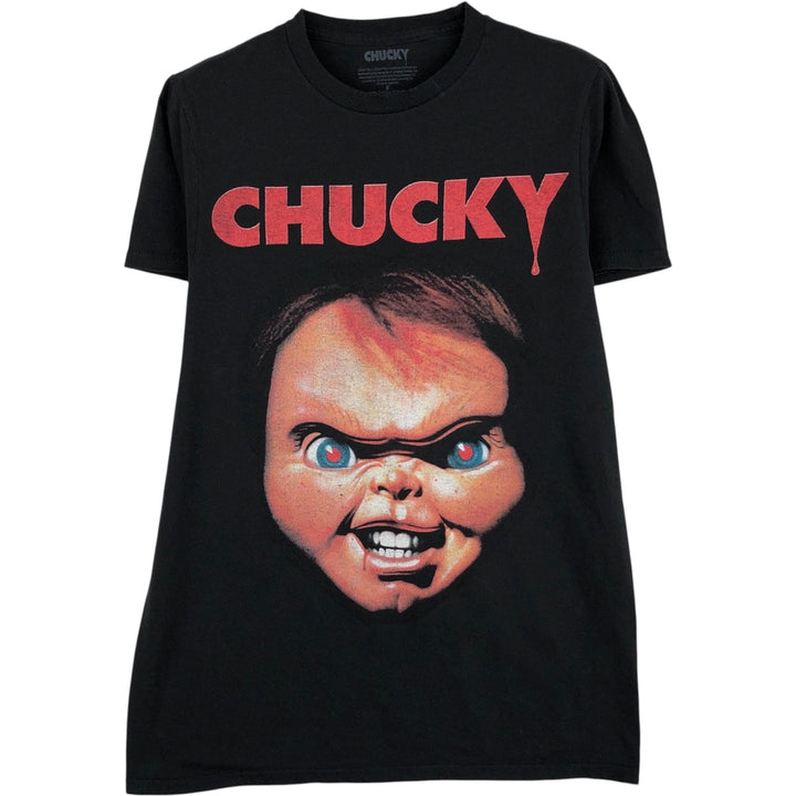 CHILD'S PLAY Chucky Movie T-Shirt (Women's Size S) cotton black type Vintage Second Hand