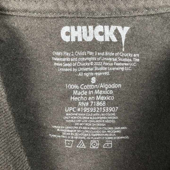 CHILD'S PLAY Chucky Movie T-Shirt (Women's Size S) cotton black type Vintage Second Hand