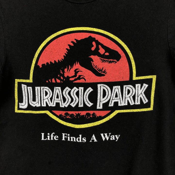JURASSIC PARK Movie T-shirt (Women's Size S) cotton black type Vintage Second Hand