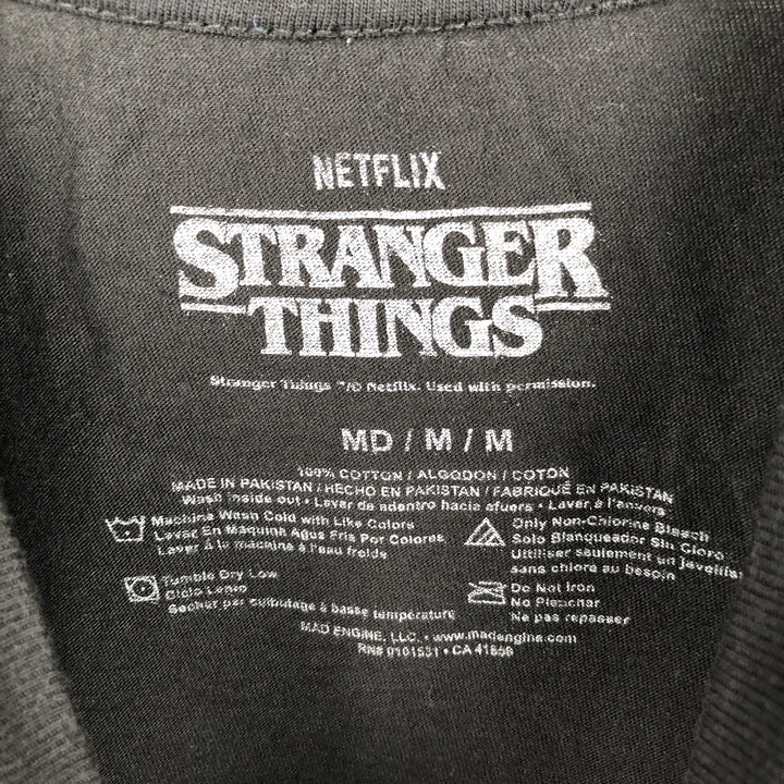 STRANGER THINGS Movie T-Shirt (Women's Size M) cotton black type Vintage Second Hand