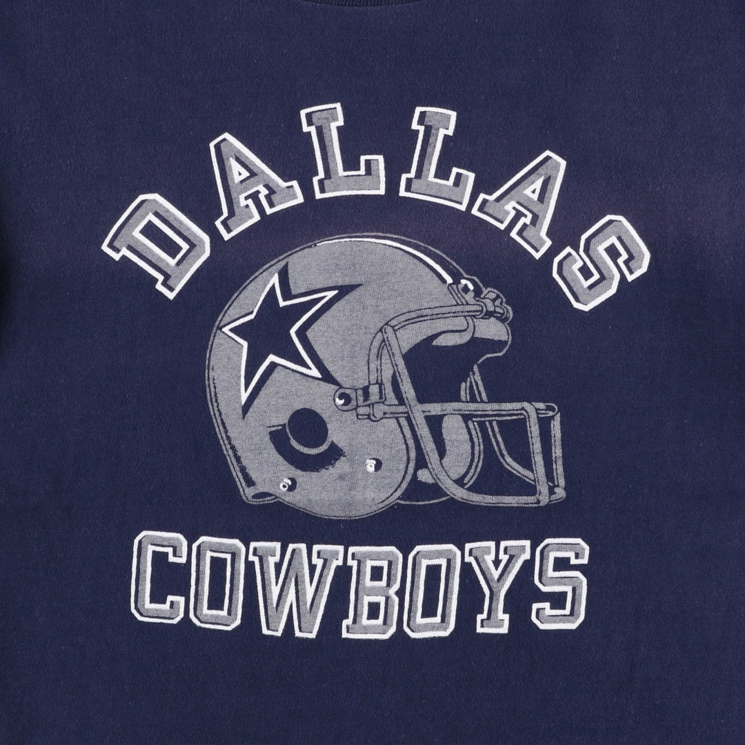 70'S Champion Bar Tag NFL Dallas Cowboys Sports T-Shirt, Made in USA, Women's Size M (Equivalent), Vintage cotton navy blue type Vintage Second Hand