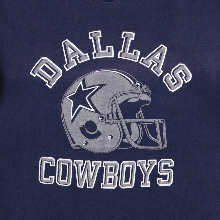 70'S Champion Bar Tag NFL Dallas Cowboys Sports T-Shirt, Made in USA, Women's Size M (Equivalent), Vintage cotton navy blue type Vintage Second Hand