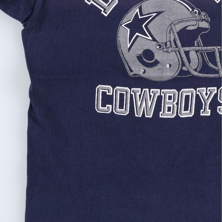 70'S Champion Bar Tag NFL Dallas Cowboys Sports T-Shirt, Made in USA, Women's Size M (Equivalent), Vintage cotton navy blue type Vintage Second Hand