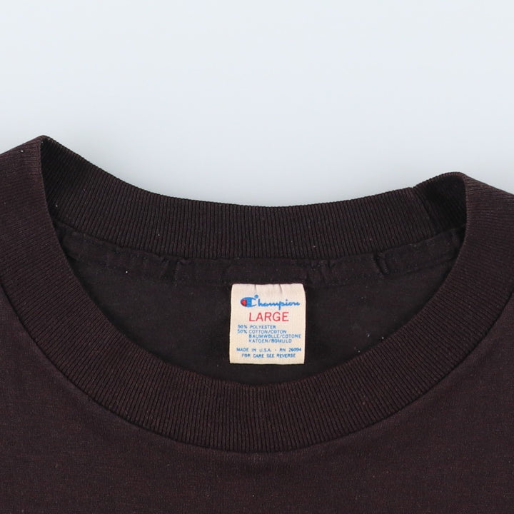 80'S Champion Tricolor Tag NFL Los Angeles Raiders Sports T-Shirt, Made in USA, Women's Size L (Equivalent), Vintage polyester black type Vintage Second Hand