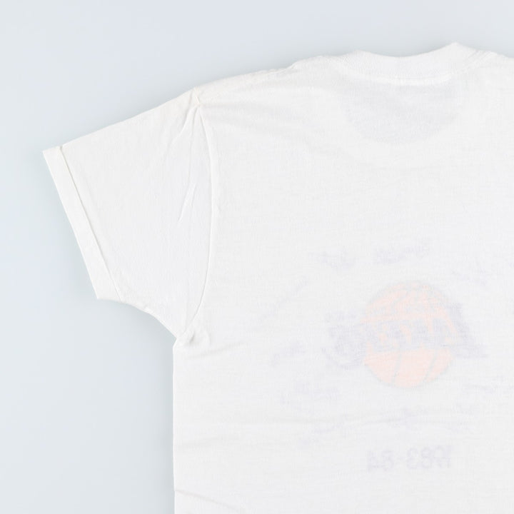 80'S NBA Los Angeles Lakers Logo T-Shirt, Women's Size S (Equivalent), Vintage unclear white type Vintage Second Hand