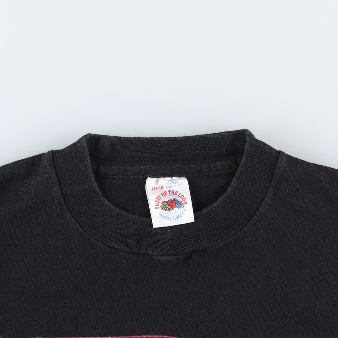 90'S Fruit of the Loom NBA Chicago Bulls Sports T-Shirt, Made in USA, Women's Size S (approx.), Vintage cotton black type Vintage Second Hand