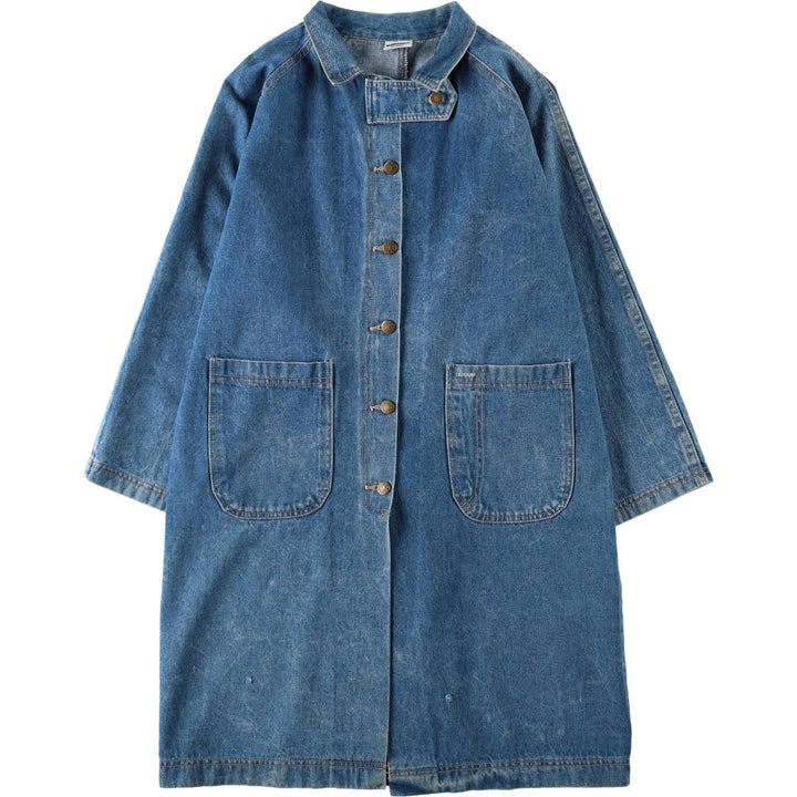 80s-90'S Brittania denim coat, made in USA, women's size L equivalent, vintage. unclear blue type Vintage Second Hand