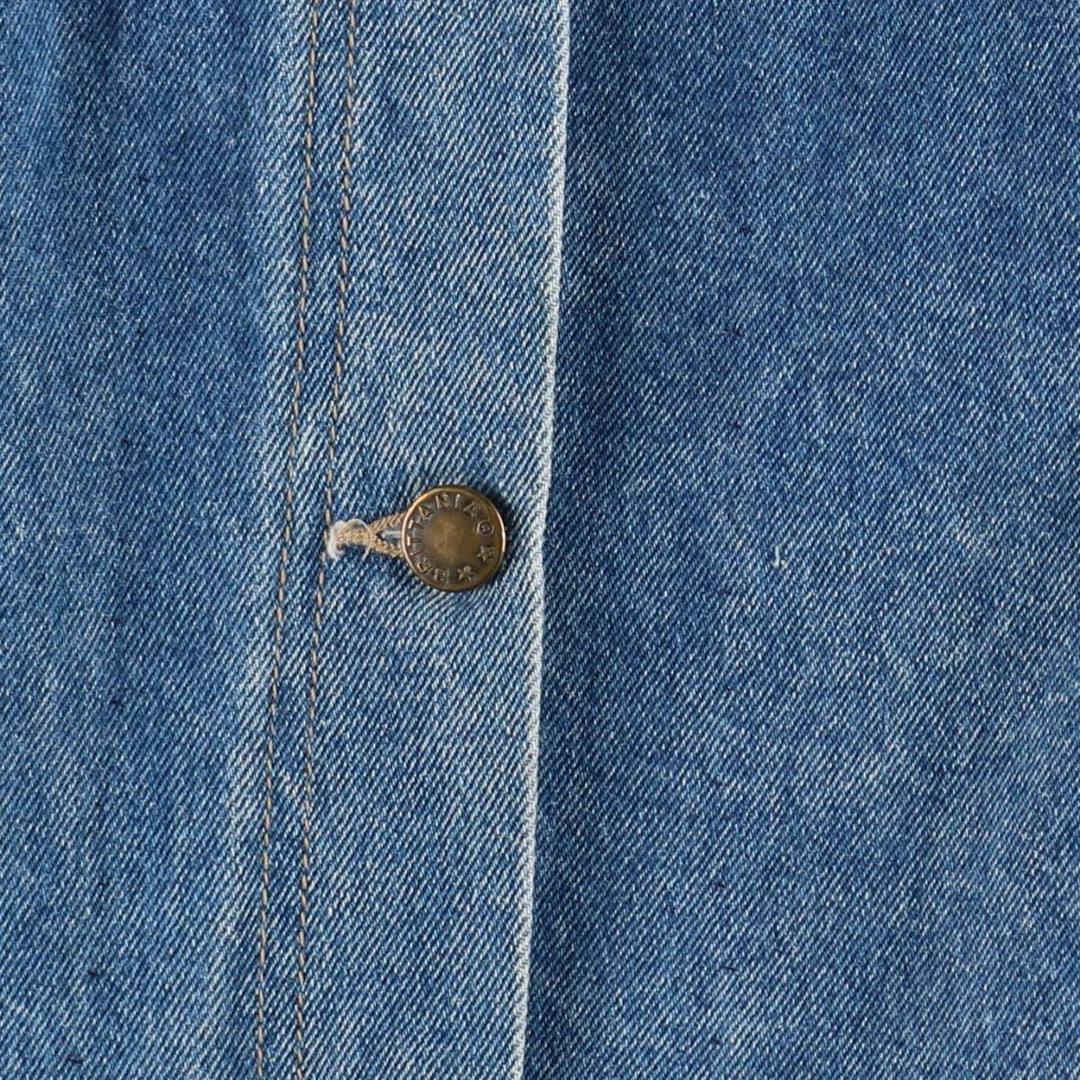 80s-90'S Brittania denim coat, made in USA, women's size L equivalent, vintage. unclear blue type Vintage Second Hand