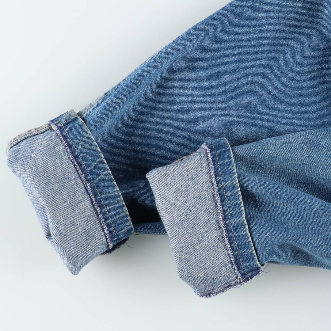 80s-90'S Brittania denim coat, made in USA, women's size L equivalent, vintage. unclear blue type Vintage Second Hand