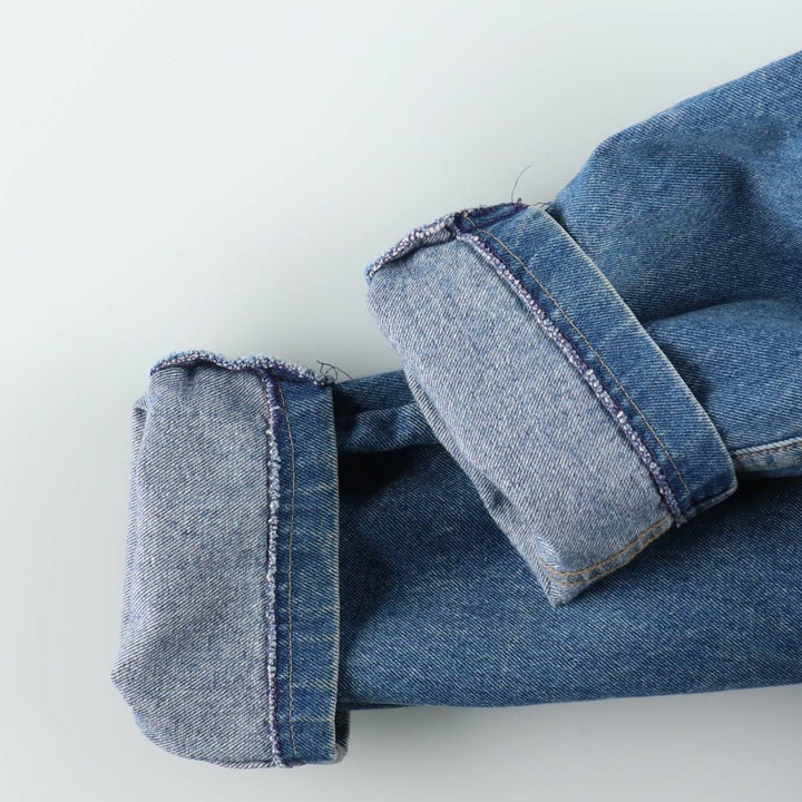 80s-90'S Brittania denim coat, made in USA, women's size L equivalent, vintage. unclear blue type Vintage Second Hand