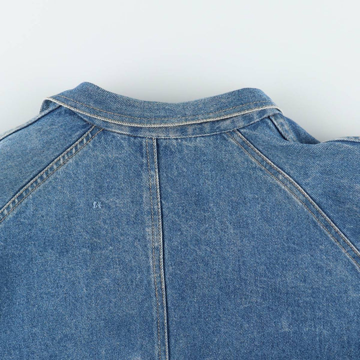 80s-90'S Brittania denim coat, made in USA, women's size L equivalent, vintage. unclear blue type Vintage Second Hand