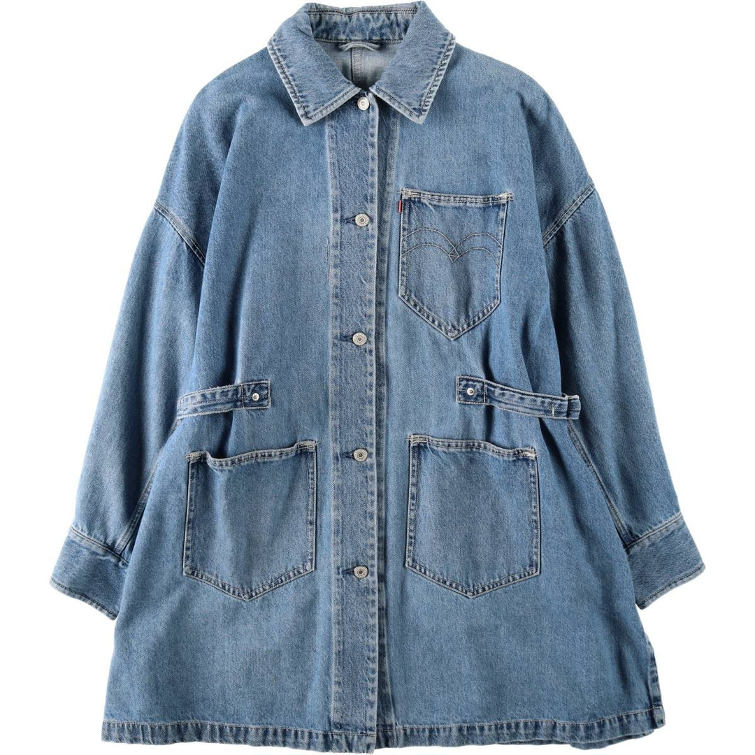 Levi's RED LINEMAN CHORE COAT denim coat, women's size M (approx.) cotton blue type Vintage Second Hand
