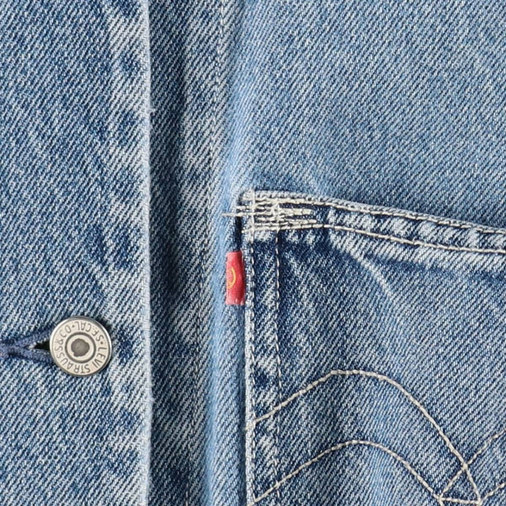 Levi's RED LINEMAN CHORE COAT denim coat, women's size M (approx.) cotton blue type Vintage Second Hand