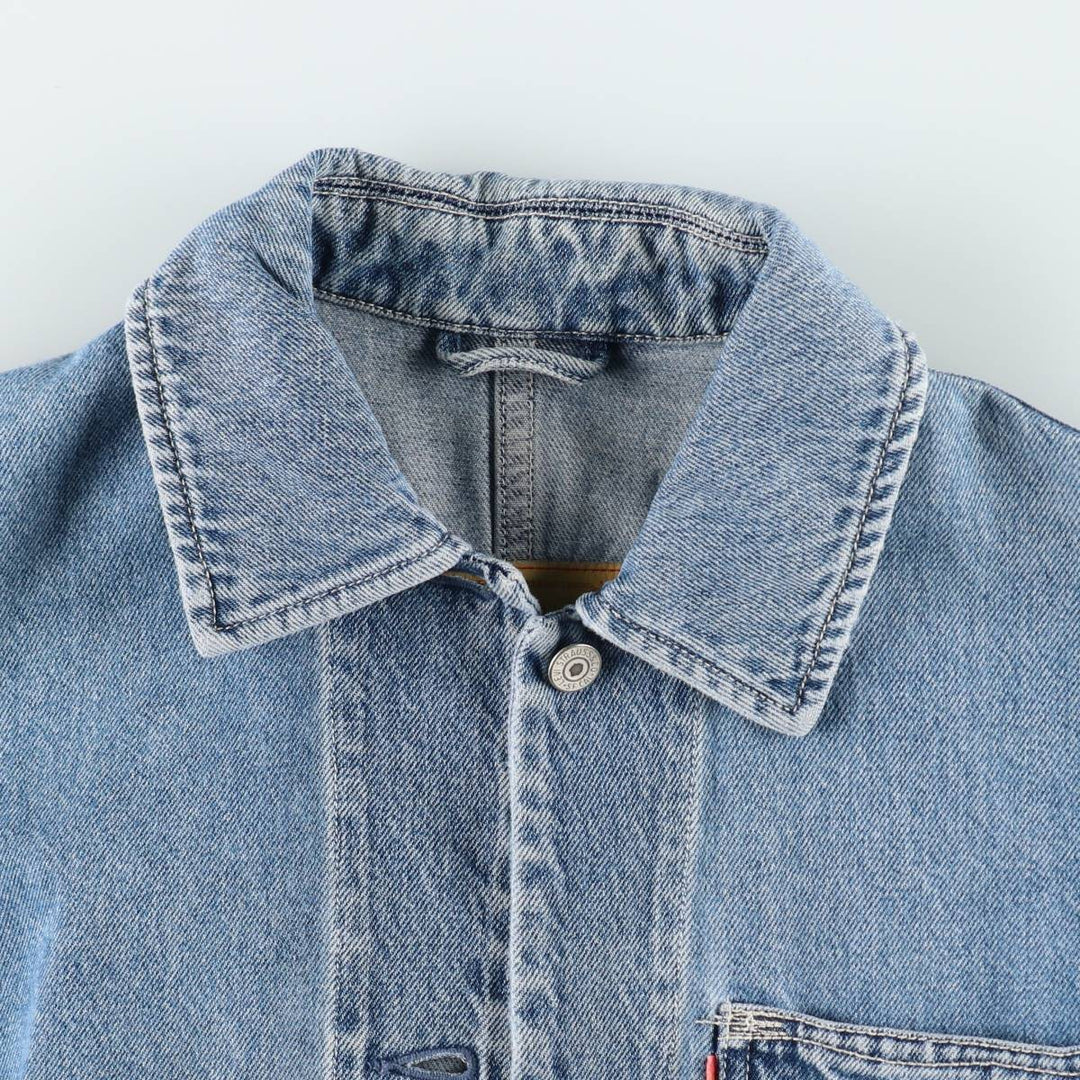 Levi's RED LINEMAN CHORE COAT denim coat, women's size M (approx.) cotton blue type Vintage Second Hand